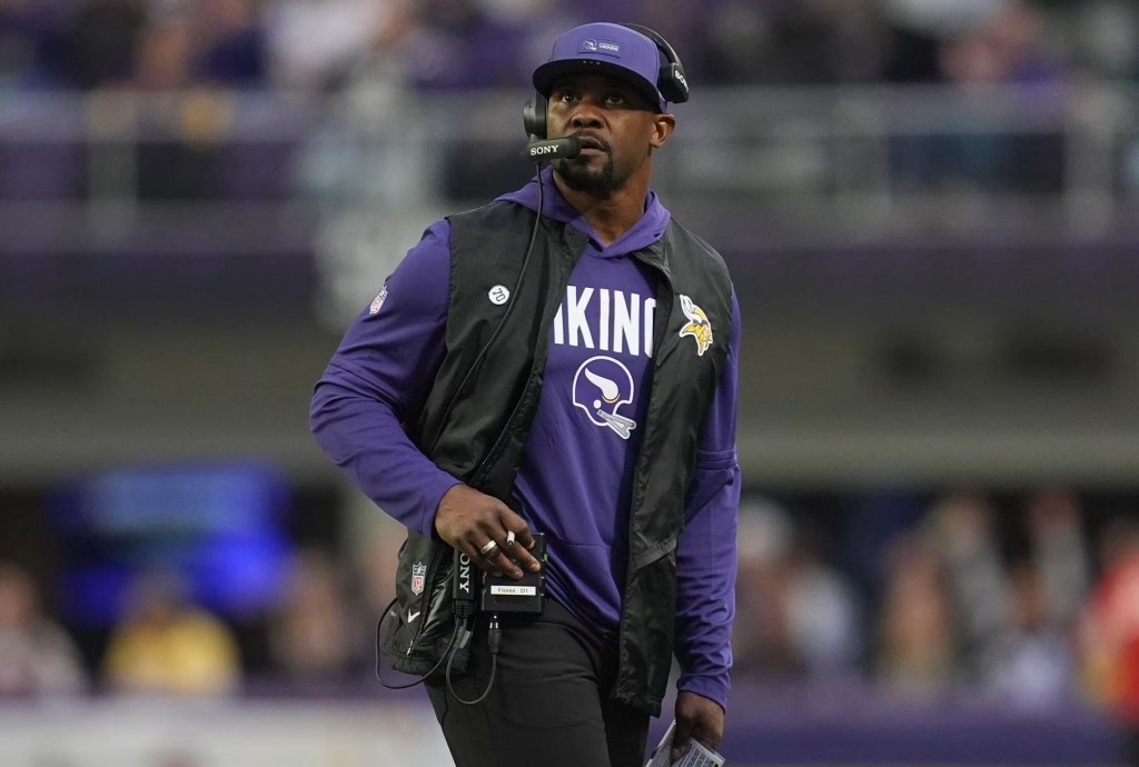 Brian Flores on game day for the Minnesota Vikings