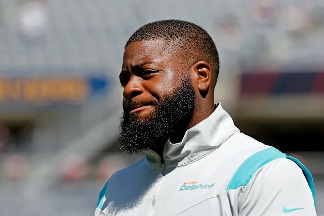 Gerald Alexander, Defensive Passing Game Coordinator and Defensive Backs coach for the Minnesota Vikings, on the sidelines during his tenure with the Miami Dolphins