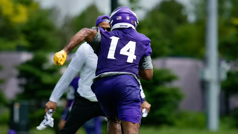 Jauan Jennings at OTAs with the Minnesota Vikings